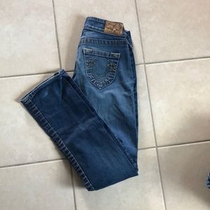True religion straight leg size 25 worn